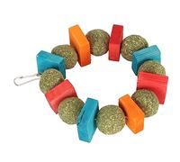 Smandy Jouets à Mâcher pour Lapin, Boule de Paille Comestible pour Petits Animaux de Compagnie, Bois de Pommier et Paille de qualité Supérieure, Parfaits pour Les Lapins, Chinchillas, Hamsters