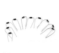 Smandy Kit D'assortiment de Diodes de Redressement 100 Pièces 10 Valeurs 1N4001-1N4007 1N5817-1N5819 Faible Fuite Haute efficacité avec Boîte de Rangement Transparente pour les