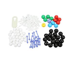 Smandy Kit de Modélisation Moléculaire, Modèle de Chimie Organique avec Billes de Plastique Colorées et Clés de Connexion, pour L'enseignement et L'apprentissage de la Structure