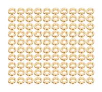 Smandy Kit de Monture Métallique de 100 PCS, Ensemble D'œillets en Laiton de Taille de 18 Mm pour le Travail en Cuir et le Renforcement de Tissu Tarts (GOLD)