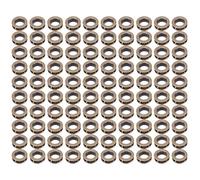 Smandy Kit de Monture Métallique de 100 PCS, Ensemble D'œillets en Laiton de Taille de 18 Mm pour le Travail en Cuir et le Renforcement de Tissu Tarts (Bronze)