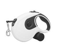 Smandy Lâche de Chien Rétractable Télescopique, Longueur Réglable, ABS Durable + Acier Inoxydable, Conception Durable, Prise Ergonomique pour Animal de Compagnie avec Porte-Sac Non imprimé pour la