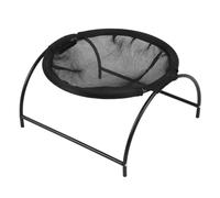 Smandy Lit Hamac pour Chat, Lit surélevé en Acier Inoxydable pour Petit Chien, Confort pour Une Utilisation Intérieure et Extérieure (Black)