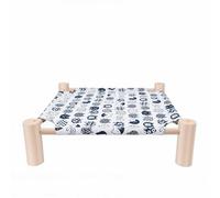 Smandy Lit surélevé pour Chat, Lit Hamac avec Cadre en Bois Favorise la Circulation de l'air, Antistatique, Petit pour Chien pour Animaux de Compagnie en Surchauffe, Balcon d'appartement, surélevé