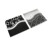 Smandy Lot de 2 Pochettes à Gaufrer avec Gabarits et Matrices de Découpe pour la Création de Cartes et D'invitations personnalisées. Elles Présentent une Texture Concave et Convexe