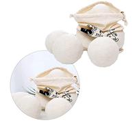 Smandy Lot de 6 Boules de Lessive en Laine, Adoucissant Naturel et pour la Peau Sensible de bébé avec un Temps de Séchage Raccourci, Réduit les Tissus Pelucheux Statiques