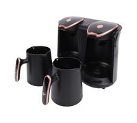 Smandy Machine à café électrique Turque, Cafetière Automatique à Double Compartiment 1200 W avec 2 Tasses et Contrôle de la Température pour le Brassage de Boissons Chaudes au Bureau à