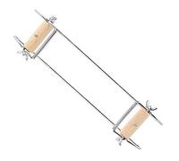 Smandy Machine à Tisser des Perles en Acier Inoxydable, Outil de Tricot de Perles, Kit de Métier à Tisser avec Tension Réglable et Base en Bois pour la Fabrication de Bracelets,