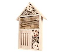 Smandy Maison d'abeilles, Maison d'Insectes en Bois de Chandelle Naturelle, Salle 'Insectes pour Soutenir l'écosystème du Jardin, Parfaite pour Les Enfants et Les Bénéfiques (A)