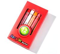Smandy Marqueurs de Peinture Acrylique Lavables, Stylos de Coloriage, 12