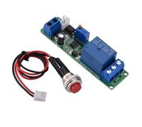 Smandy Module de Relais de Minuterie 12 V, Interrupteur D'arrêt à Retard Réglable de 1 à 10 Secondes avec Bouton, pour équipement D'automatisation, Développement de PLC, Maison