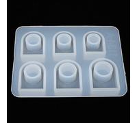 Smandy Moule à Anneaux en Silicone, Kit de Moules à Bijoux et à Gâteaux Translucides Résistants à la Chaleur avec un Design Moderne, pour L'artisanat et la Pâtisserie Faits à la Main