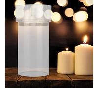 Smandy Moule à Bougie Chandelier Pilier, Conception de Pointe d'église en Plastique Transparent Durable, Idéal pour la Décoration de Mariage et de Vacances, Grande taille: 2,5 X 15 Cm (Colonne de