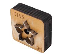 Smandy Moule de Coupe en Cuir en Cuir Fleur, Outil de Punch à Lame en Acier Multifonctionnel pour les Conceptions Créatives Cadeaux Faits à la Main (35 mm)