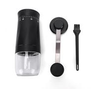 Smandy Moulin à café Manuel à 40 Niveaux, Moulin à café Manuel Portable, Chambre Transparente Compacte pour Voyage et Camping (Noir 40 vitesses)