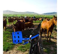 Smandy Muselière de Pâturage, Sangle en Nylon, Muselière Anti-Morsure avec Coussin en PU pour Cheval, Idéale pour Un Régime et Une équitation Confortable (Rouge #26)