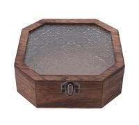 Smandy Organisateur de Bijoux en Bois Décoratif, Boîte de Conception de Style Vintage Floral pour Le Rangement de Maquillage et Le Décor de Table de vanité