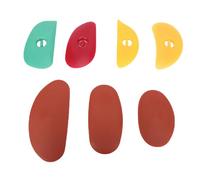 Smandy Outil de Poterie en Silicone 7 Pièces, Nervures Souples Multi-formes pour le Lissage de L'argile, la Coupe, la Sculpture en Céramique