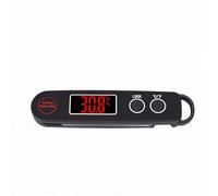 Smandy Outils de Mesure LED Lecture en Temps Réel Sonde Pliable Gadget de Cuisine pour la Cuisson Grillades Cuisson Viande Thermomètre Numérique, Thermomètre de (BLACK)