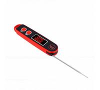Smandy Outils de Mesure LED Lecture en Temps Réel Sonde Pliable Gadget de Cuisine pour la Cuisson Grillades Cuisson Viande Thermomètre Numérique, Thermomètre de (rouge)