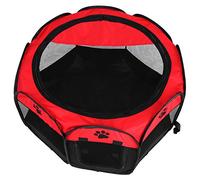 Smandy Parc pour Animaux de Compagnie en Maille Pliable, Tente de Chenil Légère en Tissu Oxford pour Chiots avec Porte à Fermeture éclair Facile d'accès pour Animaux de Petite et Moyenne Taille