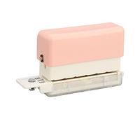 Smandy Perforateur de Papier 6 Trous, capacité de 2 Feuilles avec Pilier de Positionnement pour A5 20 Trous B5 26 A4 30 Flipbook Manuel, Comprend une Boîte de Collecte de (PINK)