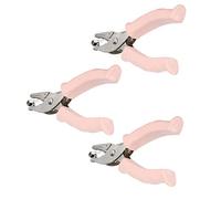 Smandy Perforatrice Manuelle 3 Pièces, Outil de Perforation de Papier Portatif de 3 Mm avec Structure en Métal et Poignée en TPR, pour la Perforation de Cartes Postales et de