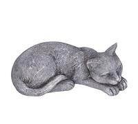 Smandy Pierre Tombale Commémorative pour Animaux de Compagnie, Imitation Pierre Tombale en Résine pour Chat et Chien, Résistante aux Intempéries, pour Pelouse, Jardin, Cour Extérieure (Ornement Chat
