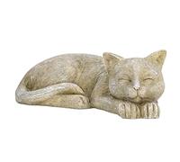 Smandy Pierre Tombale Commémorative pour Animaux de Compagnie, Imitation Pierre Tombale en Résine pour Chat et Chien, Résistante aux Intempéries, pour Pelouse, Jardin, Cour Extérieure (Ornement Chat