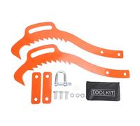 Smandy Pinces de Levage de Bûches, Crochet à Griffes Dentelée, Crochet de Saisie de Bûches à 2 Griffes pour Tracteurs, VTT, Camions, Chariots élévateurs