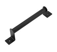 Smandy Poignée de Porte Coulissante de Style Grange, Ensemble de Quincaillerie en Acier au Carbone Noir avec Design Rustique Double Face pour Porte Coulissante de Grange ou de Placard