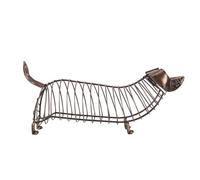 Smandy Porte-Bouchon à Vin en Forme de Teckel, Décoratif, Rustique, en Fer, avec Détails Réalistes, pour Les Amateurs de Vin, Les Amateurs de Chiens, Décoration de Cuisine