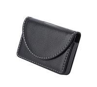 Smandy Porte-Cartes de Visite en Cuir, étui Magnétique Portable pour Cartes de Visite pour Hommes et Femmes avec Doublure Douce pour Poche et Costumes (BLACK)