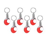 Smandy Porte-clés de Sport en Métal 6 Pièces, Porte-clés de Sport en Alliage avec Conception de Mini Tennis de Table pour Les Amateurs de et Les Cadeaux d'équipe