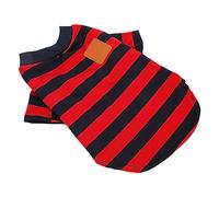 Smandy Pull rayé pour Chien, T-Shirt à 2 Pattes, Doux et Respirant, avec Ouverture de Jambe élastique pour Petits Chiens, Rouge et Bleu (XL)