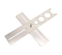 Smandy Règle de Localisation de Trous de Carrelage en Acier Inoxydable, Outil de Mesure de Poinçon de Perçage Réglable avec Positionnement à un Bouton pour L'entretien Mécanique
