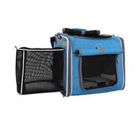 Smandy Sac à Dos de Transport de Vélo pour Chien ventilé à Coque Souple pour Chiens de Taille Moyenne et Petite, Chat, Chiots Voyageant en Plein Air, Panier de Vélo pour Chien, Transporteur (Blue)