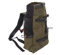 Smandy Sac à Dos de Transport pour Animaux de Compagnie, Matériau en Nylon, Conception de Sifflet d'urgence, Transporteur d'animaux Polyvalent pour Les Voyages en Plein Air et Le Cyclisme (Vert