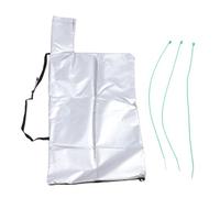 Smandy Sac à Vide Accessoire de Ventilateur, Pochette à Décharge à Fermeture éclair avec Poignées Renforcées pour Les Débris de Jardin Extérieurs (Argent Blanc)