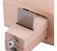 Smandy Sangle en Cuir en Bois, Outil de de Bande de Cuir Réglable, Tondeuse à Sangle en de 0 à 10 Cm de Largeur avec 3 Lames pour les Projets de Bricolage