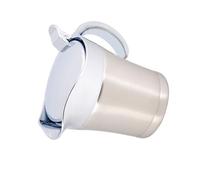 Smandy Saucière Isotherme en Acier Inoxydable 304, Saucière Thermique à Double Paroi avec Couvercle et Bec Anti-goutte pour Servir des Liquides Chauds ou Froids (Petit format 450ml)