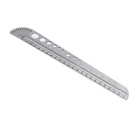 Smandy Scale Ruler, Multifunctional Stainless Steel Measuring Tool with Compass Protractor and Hex Socket, for Designers and Craftsmen