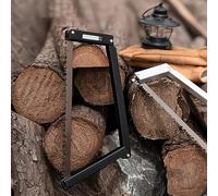 Smandy Scie à Main Pliante, Lame en Acier au Manganèse, Scie de Camp Compacte pour le Travail du Bois en Plein Air et les Activités de Survie, Conception Légère de 12,6 Pouces (BLACK)