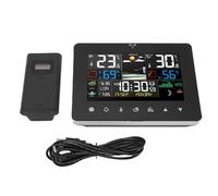 Smandy Station de Prévisions Météorologiques à écran Tactile, Hygromètre de Mesure Précis, Grand écran Couleur, Thermomètre Numérique Intérieur et Extérieur sans Fil pour la Maison