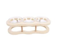 Smandy Support de Gamelles Surélevées pour Chat, Bols Surélevés, Ensemble de Gamelles en Bois pour Nourriture pour Chat, Mangeoire Surélevée Anti-vomissements pour Chiots, Petits Chiens, Arthrite