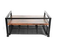 Smandy Supports de Rangement 8 Compartiments, Boîte de Station de thé Anti-chute avec Tiroir en Bois, Plateau Supérieur pour les Amateurs de thé, Organisateur de Sachets de avec Présentoir de Coffre