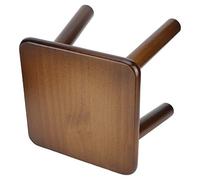 Smandy Tabouret en Bois de Pin avec Vis Stables, Coins Arrondis Fixes, 10,2x10,2 Pouces, Polyvalent pour la Maison et la Maternelle (Tabouret carré assemblé Couleur Noyer)