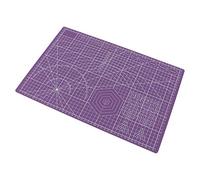 Smandy Tapis de Découpe Double Face A3 en PVC, Quadrillage Auto-cicatrisant avec Repères de 1,27 Cm et 0,32 Cm pour un Alignement Précis, Guides à 45° et 60° pour L'écriture, la (PURPLE)