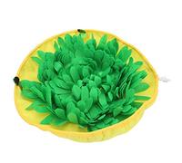 Smandy Tapis de Reniflage Réglable pour Chien à Alimentation Lente avec 2 Ventouses, Tissu en Feutre Lavable en Machine pour Soulager L'ennui, Entraînement Cérébral (Yellow)