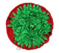 Smandy Tapis de Reniflage Réglable pour Chien à Alimentation Lente avec 2 Ventouses, Tissu en Feutre Lavable en Machine pour Soulager L'ennui, Entraînement Cérébral (Rouge)